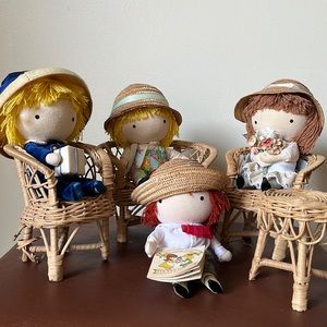 Set of 4 vintage Joan Walsh Anglund Pocket Dolls